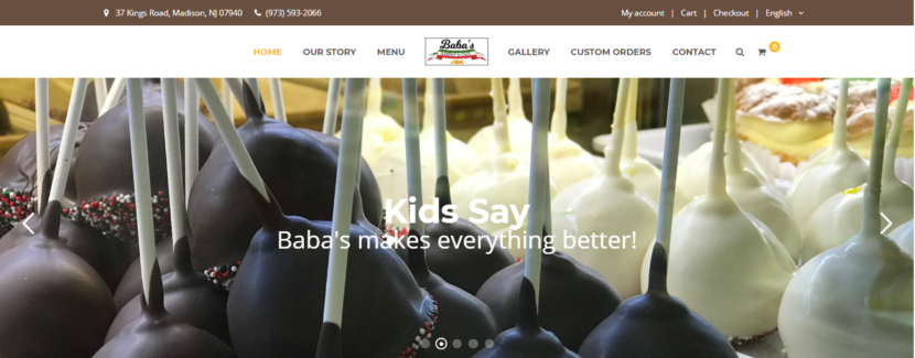 Baba's Bakery Website
